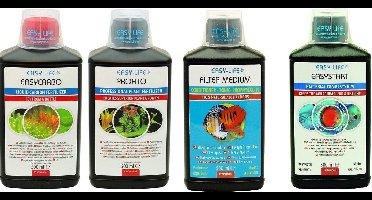 Easy Life - Easy Carbo + Profito + Filter Medium + Easystart - Optimaal Aquariumwater & Plantenvoeding - Combideal - 4x 500ml
