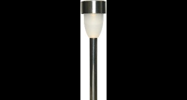 Tuinlamp LED solar - warm wit - RVS/kunststof - 26 cm - type Nova
