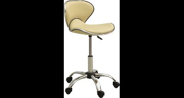 vidaXL - Kantoorstoel - kunstleer - crèmekleurig