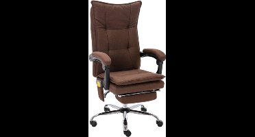 vidaXL - Kantoormassagestoel - stof - bruin