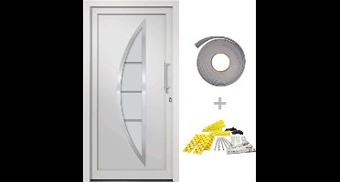 vidaXL - Voordeur - 98x190 - cm - wit