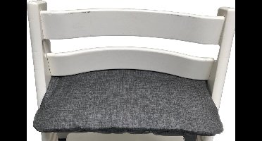 Gecoat zitkussen voor de Tripp Trapp kinderstoel van Stokke -Linnen donkergrijs