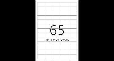 Etiket Office A4 38,1x21,2mm 65 etiketten per vel