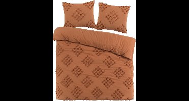 Papillon Dekbedovertrek Helsinki Roest Bruin Tweepersoons 200x200/220 cm - Hoogwaardige Kwaliteit Super Zacht