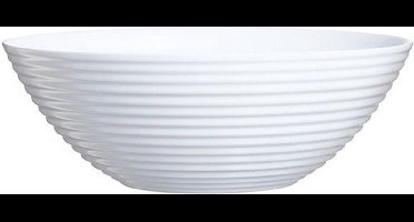 Fruitschaal van wit glas 27 cm - Schalen en kommen - Keuken accessoires/benodigdheden glazen fruitschalen