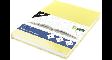 Kangaro schrift - A5 - lijn - 160 pagina's - 80 grams - harde kaft - pastel geel - 5 stuks - K-5381-5
