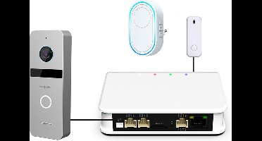 Doorsafe 6706 PRO - Professionele internet deurbel met camera - FHD 2MP - gratis opslag op 32Gb SD-kaart - internet via WiFi of netwerkkabel - bewegingsmelder met lichaamsdetectie & instelbare activiteitenregio - met 433 Mhz zender & gong