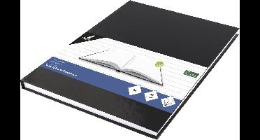 Kangaro schrift - A4 - lijn - 160 pagina's - 80 grams - harde kaft - zwart - K-5520
