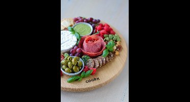 COOKX - Eiken draaiplateau S - Houten Serveerplateau - Nature White - 40 cm