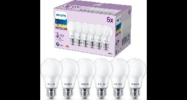 Philips LED Lamp Mat - 40 W - E27 - Warmwit licht - 6 stuks