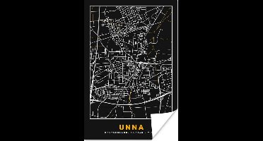 Poster Duitsland – Black and Gold – Unna – Stadskaart – Kaart – Plattegrond - 20x30 cm
