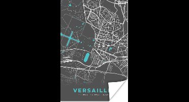 Poster Kaart – Stadskaart – Versailles - Plattegrond – Frankrijk - 20x30 cm