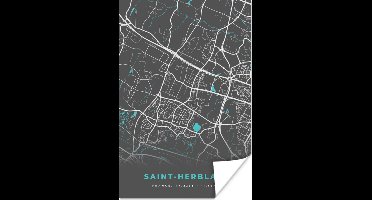 Poster Frankrijk - Stadskaart - Plattegrond - Saint-Herblain - Kaart - 20x30 cm