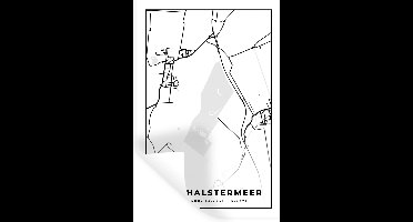 Muurstickers - Sticker Folie - Plattegrond - Kaart - Stadskaart - Hondhalstermeer - 20x30 cm - Plakfolie - Muurstickers Kinderkamer - Zelfklevend Behang - Zelfklevend behangpapier - Stickerfolie