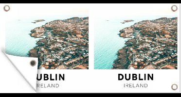 Tuinposter Dublin - Ierland - Water - 60x30 cm - Tuindoek