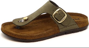 Rohde Dames Slipper - 5860-61 Olijfgroen - Maat 39