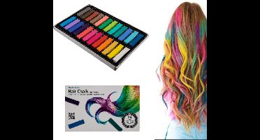 OOTB Haarkrijt - 24 kleuren regenboog haar krijt voor dames - Kinderfeestje