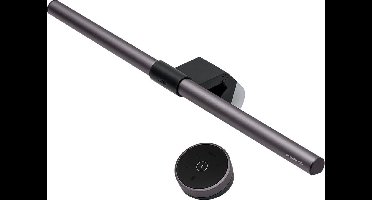 BenQ Monitor Lamp Screenbar Halo - Dimbare LED Lamp met USB - Ook Voor Curved Monitor - Klemlamp Inc Draadloze Afstandsbediening - Instelbare kleur - 50cm - Zwart - Als bureaulamp te gebruiken