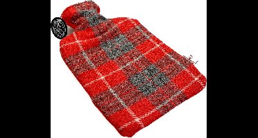 Kruik Rood Grijs - 2 liter - Harris tweed - Handgemaakt in Schotland - Caroline Wolfe Murray