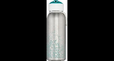 Mepal Isoleerfles flip-up Campus - 350 ml - 12 uur koud / 4 uur warm - Drinkfles met rietje voor kinderen - Turquoise