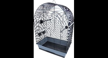 Interzoo Vogelkooi Lusi 2 Zwart/Grijs