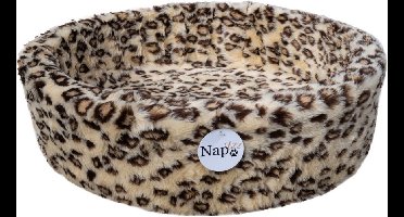 NapZZZ Hondenmand/Kattenmand - Sneeuw Luipaard Beige - 56 x 50 x 15 cm