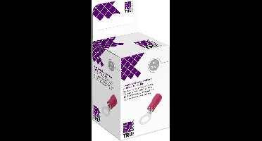 TRU COMPONENTS T2010C282 Ringkabelschoen Dwarsdoorsnede (max.): 1.5 mm² Gat diameter: 3.2 mm Deels geïsoleerd Rood 25 s