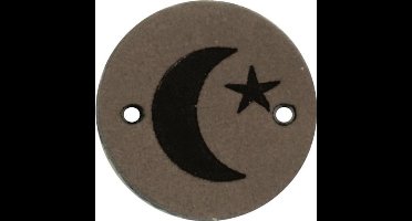 Durable Leren Label – Maan & Ster Opdruk – Duurzaam & Stijlvol (2 stuks)