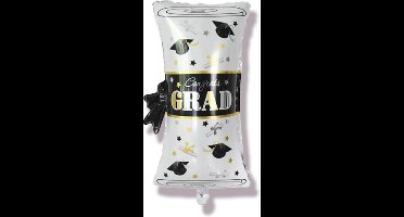 Folie ballon Geslaagd/ Grad. 2 stuks 37x20cm Kindercrea