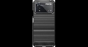 Cazy Hoesje geschikt voor Poco M4 Pro - Rugged TPU - Zwart
