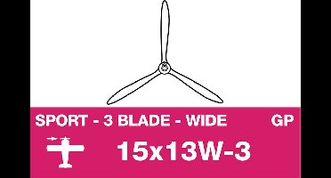 APC - Sport propeller 3 blad - smal - 15X13W-3