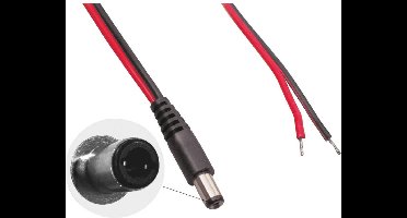 BKL Electronic Laagspannings-aansluitkabel Laagspanningsstekker - Open kabeleinde 5.50 mm 2.10 mm 2.00 m 1 stuk(s)