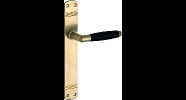 Deurkruk op schild - Messing getrommeld - Mi Satori - Mi Satori Krukgarn. Ton/Art-Deco blind messing getrommeld