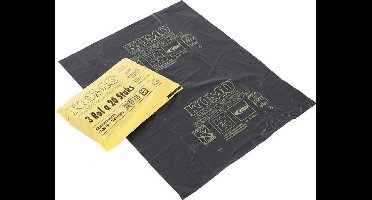 Komo afvalzakken 60 liter grijs 60x80cm 50my - Doos 4 pak 3x20 stuks
