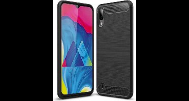 Ntech Soft Brushed Hoesje Geschikt Voor Samsung Galaxy A10/M10 - Matt Zwart