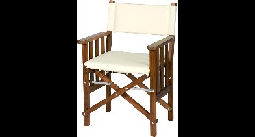 Regisseursstoel II Teak Premium met Crème kussenset (Geolied)