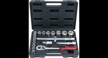 KS Tools 9110620 Serie - Dopsleutelset - 1/2" - 20 Stuks - Chroom-vanadiumstaal