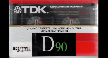 TDK D 90 -AUDIO TAPE (CASSETTE BANDJE) - 90 MIN (2 X 45) - VINTAGE TAPE UIT 1988