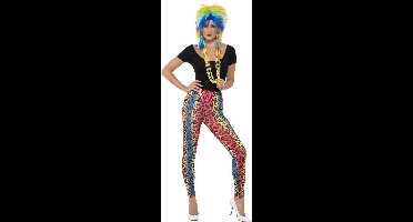 Gekleurde luipaardprint 80s legging verkleed kostuum voor dames - Foute party thema - Verkleedoutfit