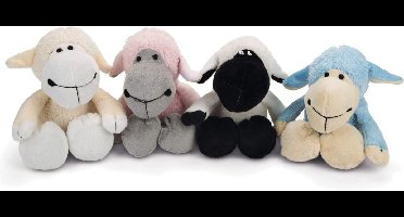 Pluche hondenspeeltje schaapjes met piep kleur assorti