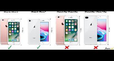 Zwart hoesje van Guess - Backcover - Soft Touch - iPhone 7-8 - Guess Collection