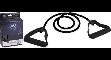 XQ Max - Fitness Elastiek - Weerstandsband - Weerstandskoord - Heavy (Zwart) - Met Handvatten