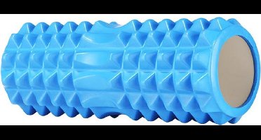 Fitnessrol van kunststoff - 13 x 33 cm - Blauw