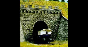 Busch - Tunnelportal 1-gl H0 (Bu7022) - modelbouwsets, hobbybouwspeelgoed voor kinderen, modelverf en accessoires