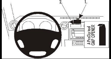 Brodit ProClip houder geschikt voor Toyota LandCruiser 70 2008 - Center mount