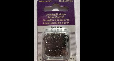 Hobby & Crafting Fun Splitring gehard - Zilverkleurige ring van 8 mm - 50 Stuks