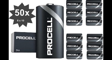 PROCELL  LR20 D Alkaline batterij - 50 Stuks (5 pakjes a 10st) -