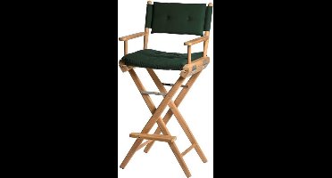 Stuurstoel Hoog Teak DeLuxe met Groene kussenset (Geolied)