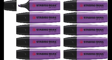 STABILO BOSS ORIGINAL - Markeerstift - Hoogste Kwaliteit - Lavendel - Etui Met 10 Stuks
