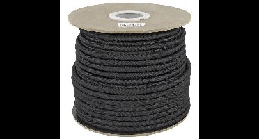 Elastisch Touw - 8 mm - ZWART - per meter